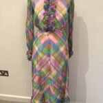 Vintage 60s maxi skirt & blouse by Elspeth Innes current UK 8, fabulous print